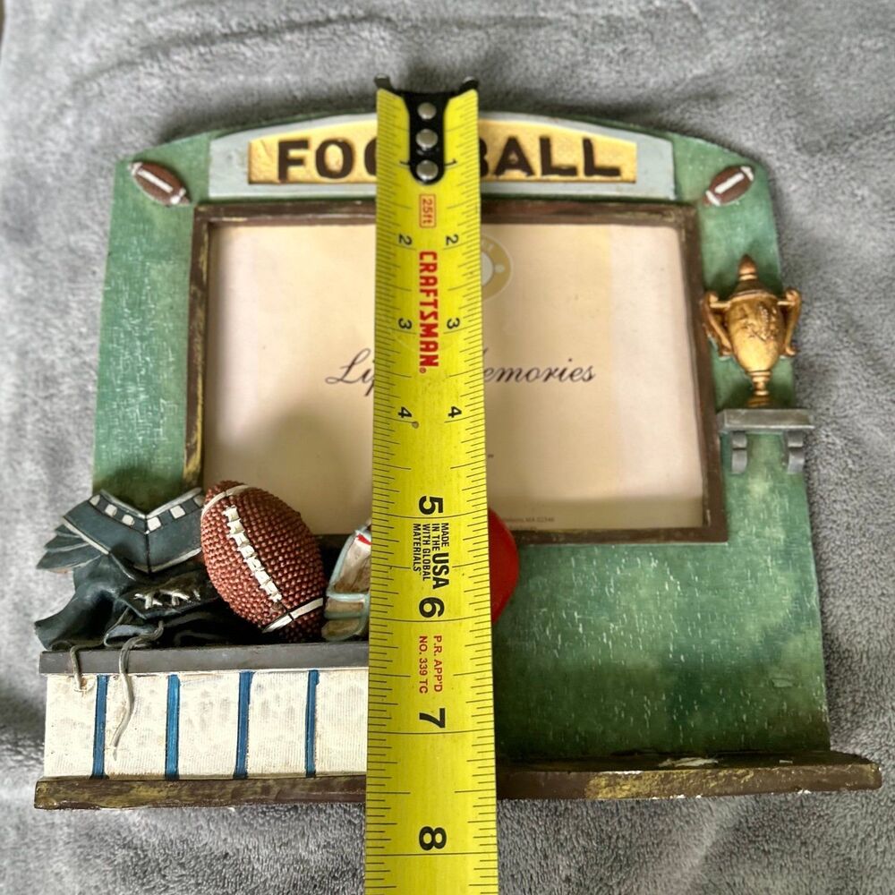 Football Sports Themed VTG Textured 3D Picture Frame Accent - Picture 6 of 7